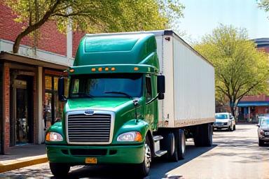 Multi-stop delivery route to Southeast grocery chain stores