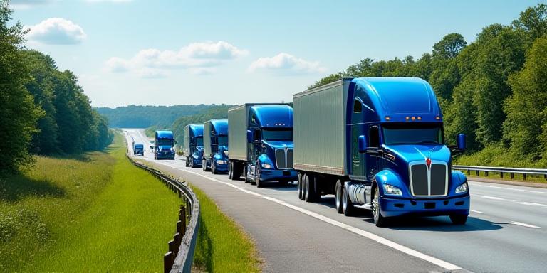 Regional trucking fleet on Southeast interstate highway