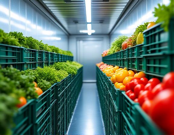 Refrigerated truck for temperature-controlled perishable goods delivery